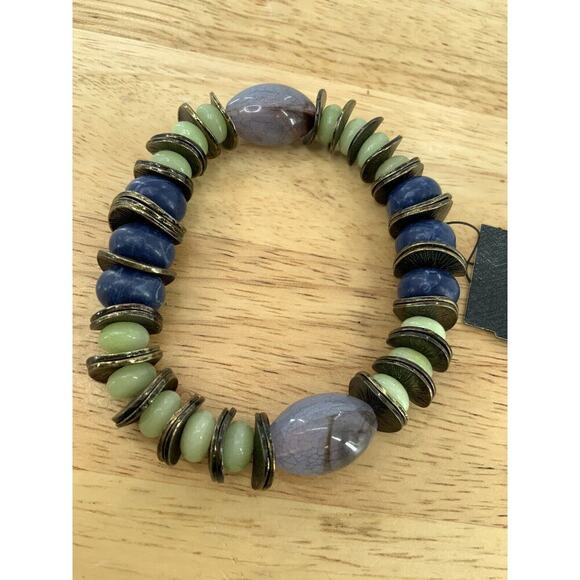 Ballet Multicolor Beaded Stretch Cuff Bracelet Fashion Jewelry - Picture 2 of 6